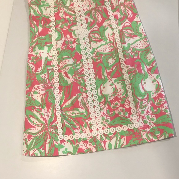 LILY PULITZER pink & green sheath dress sz 6 - Picture 10 of 13